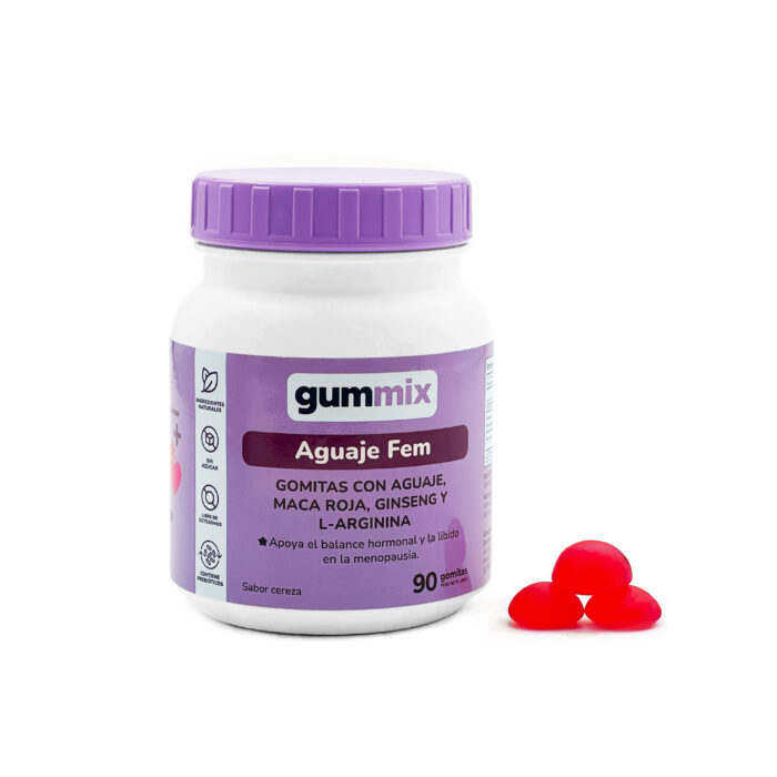 Aguaje Fem x 90 unidades (Gomitas aguaje, maca roja, ginseng & L-Arginina)